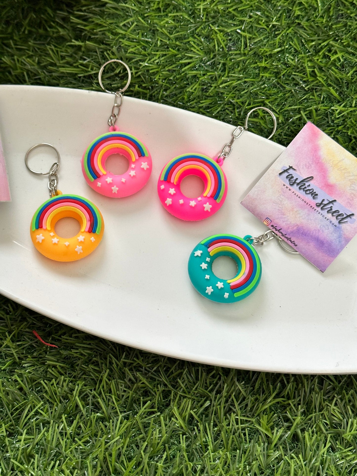 Unicorn Donut Keychain