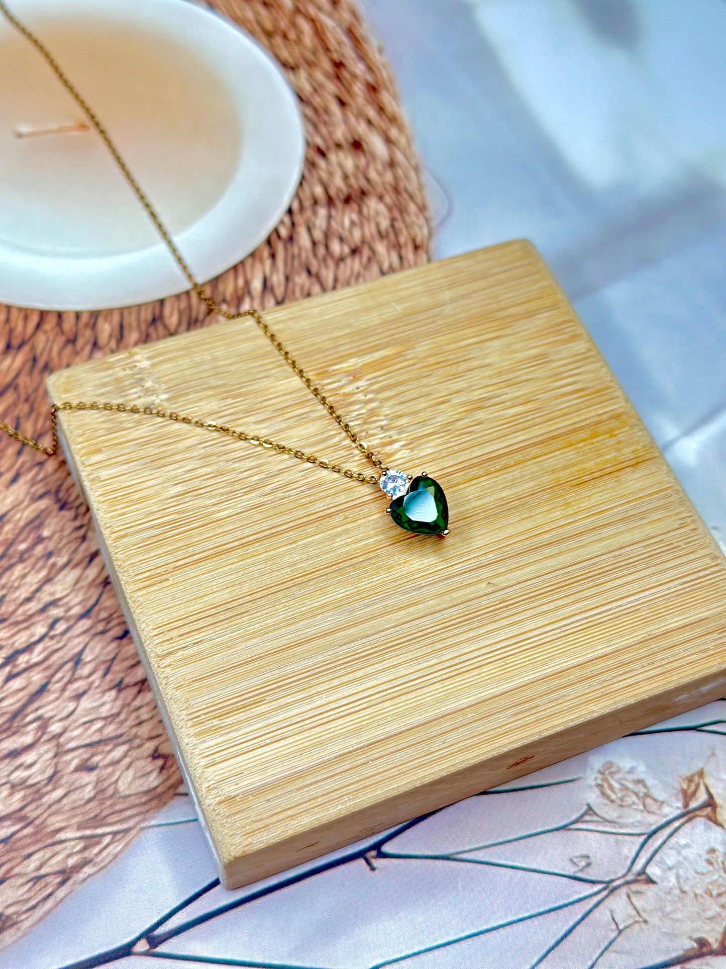 Emerald heart Necklace