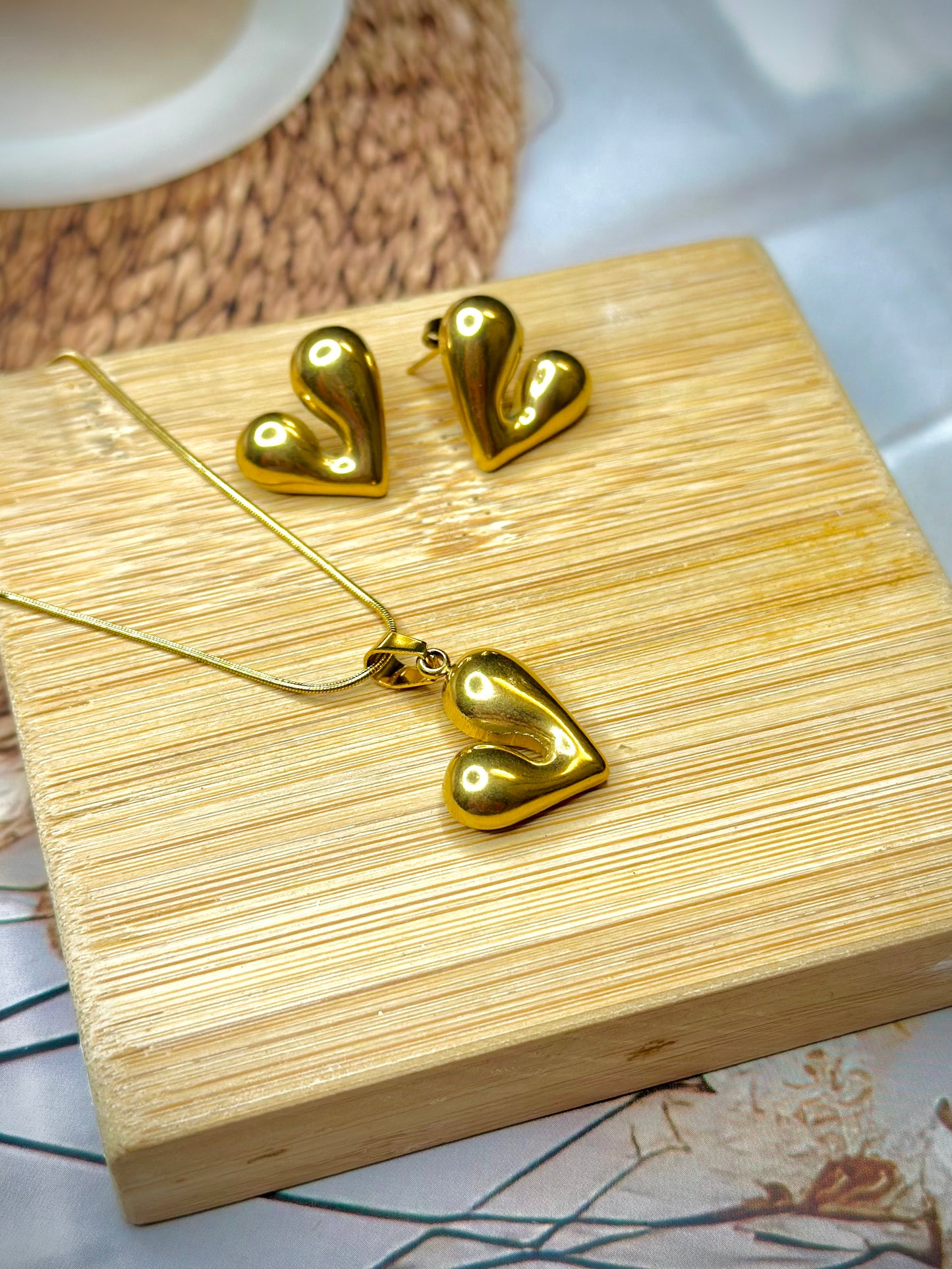 Heart Necklace Set