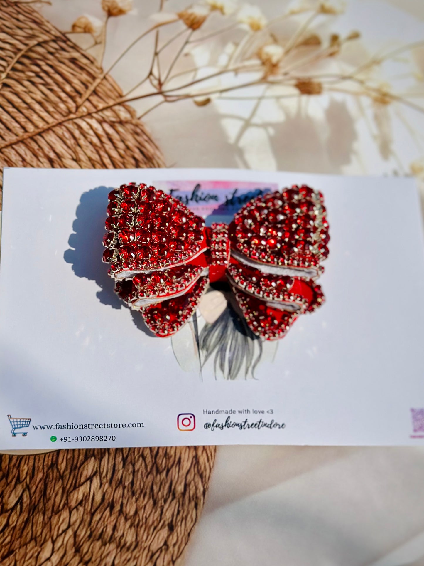 Rubygleam - Bejewelled Bow