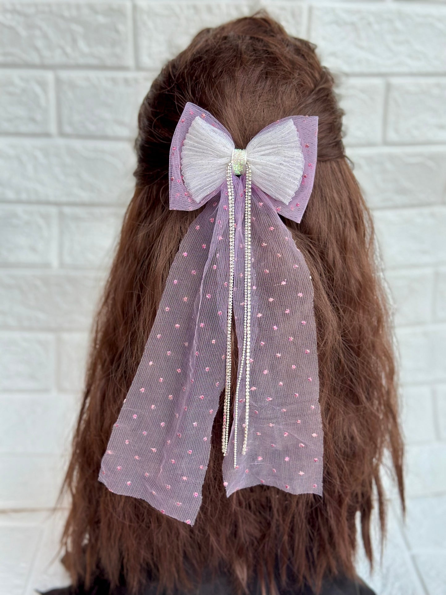 Violet - Rhinestone bow