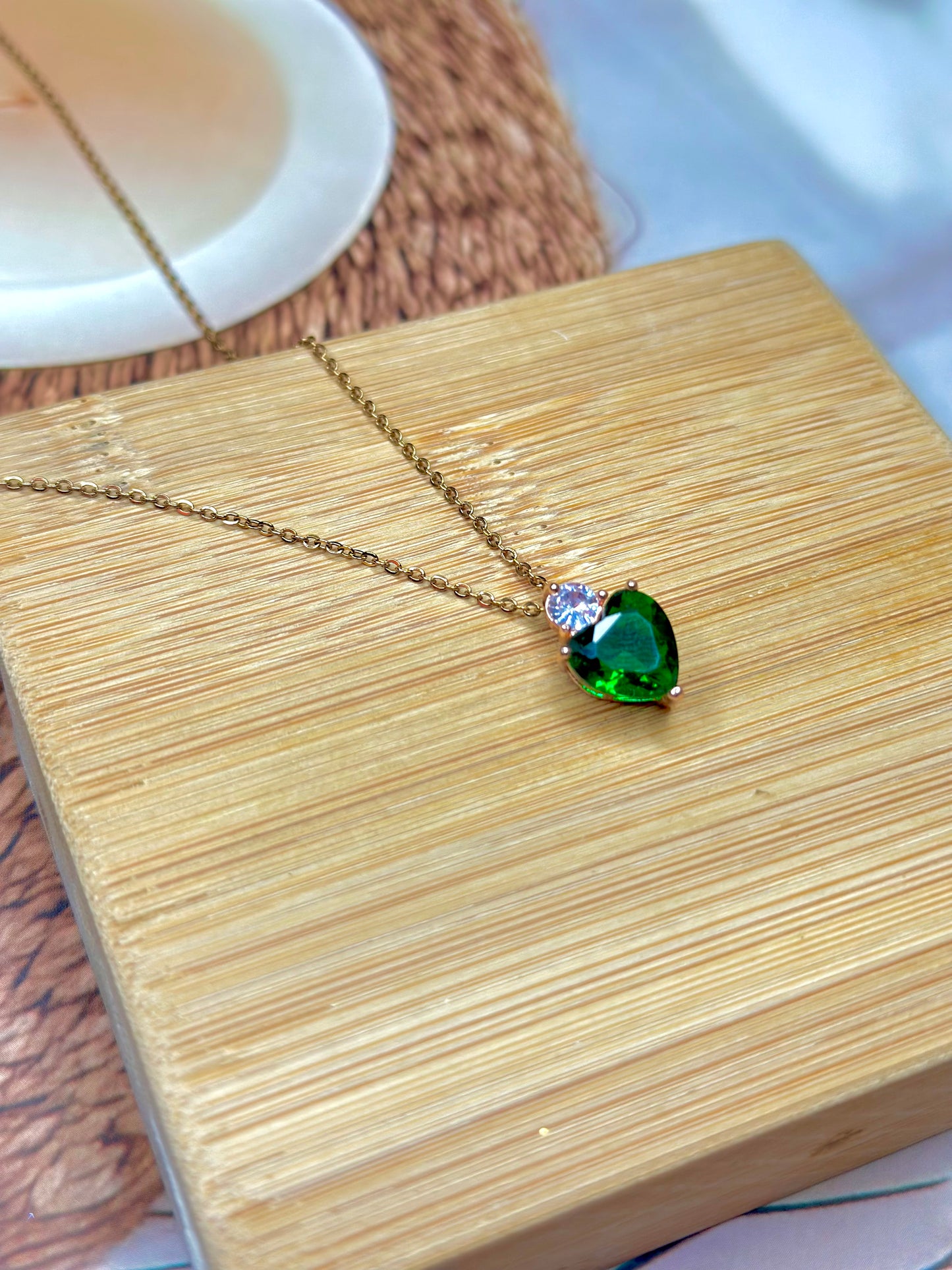 Emerald heart Necklace
