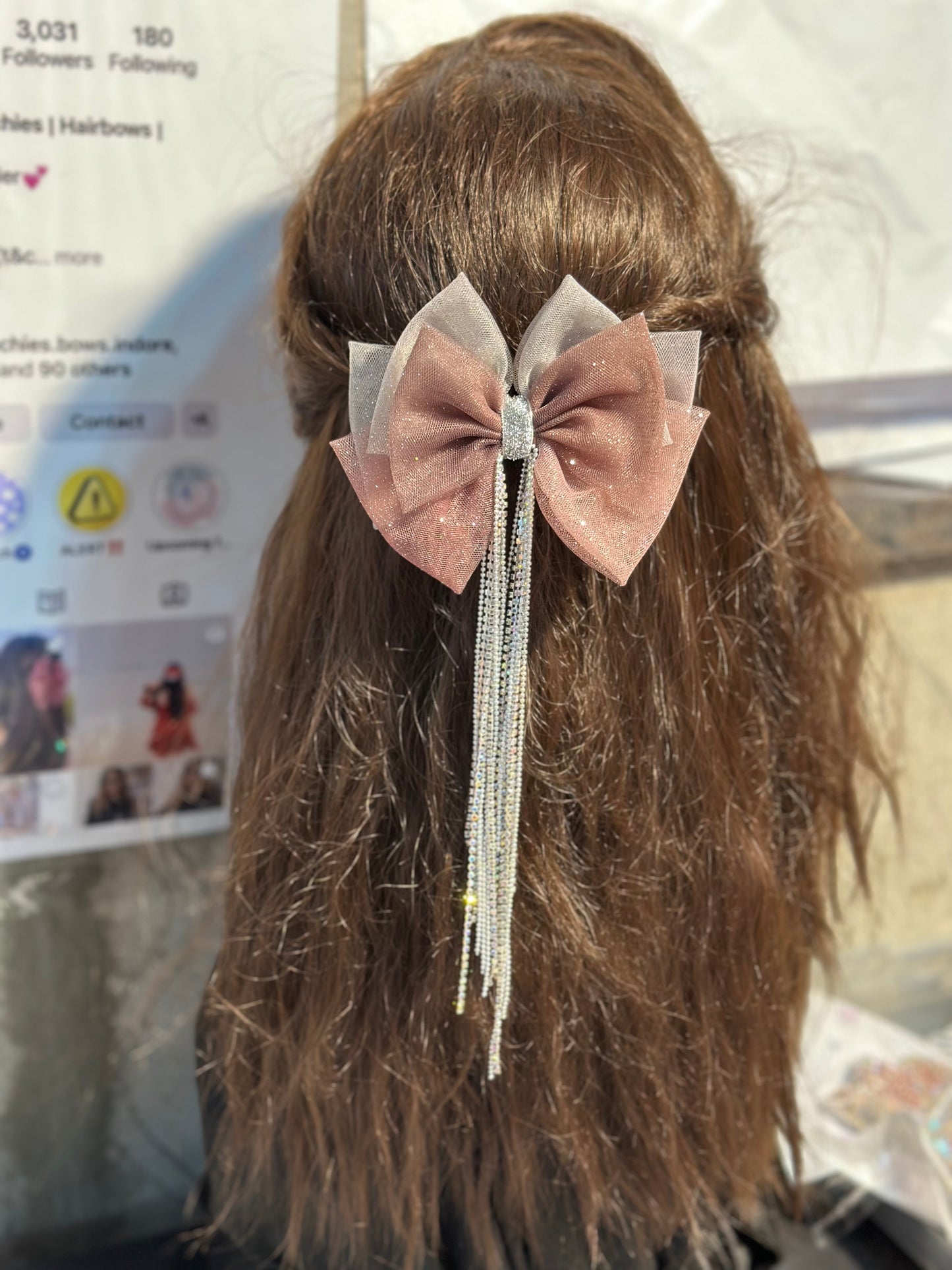 Michelle - Rhinestone bow