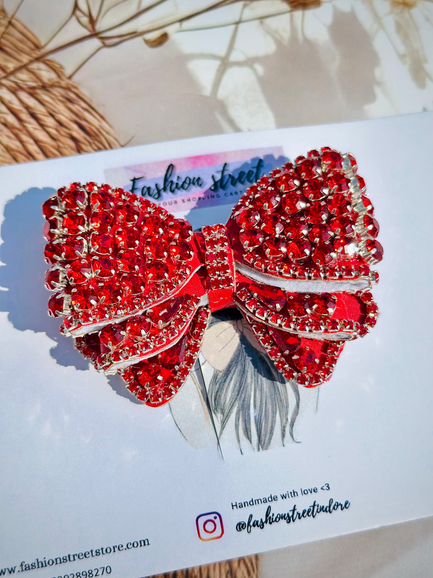 Rubygleam - Bejewelled Bow
