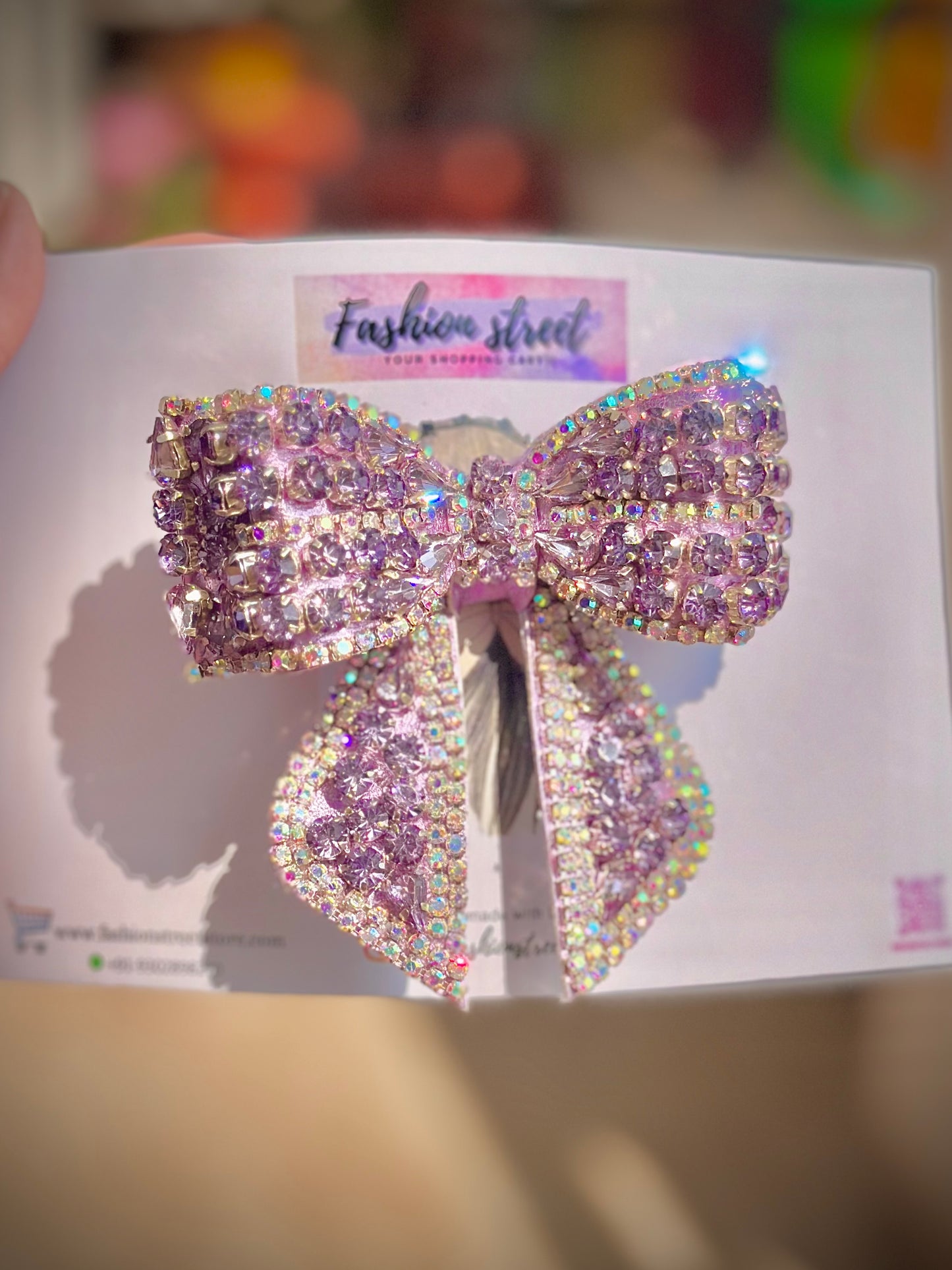 Periwinkle - Bejewelled Bow