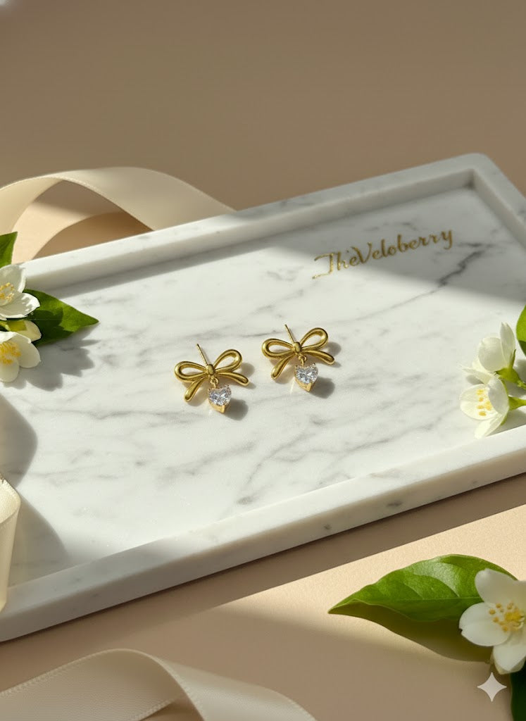 Bow styled earrings