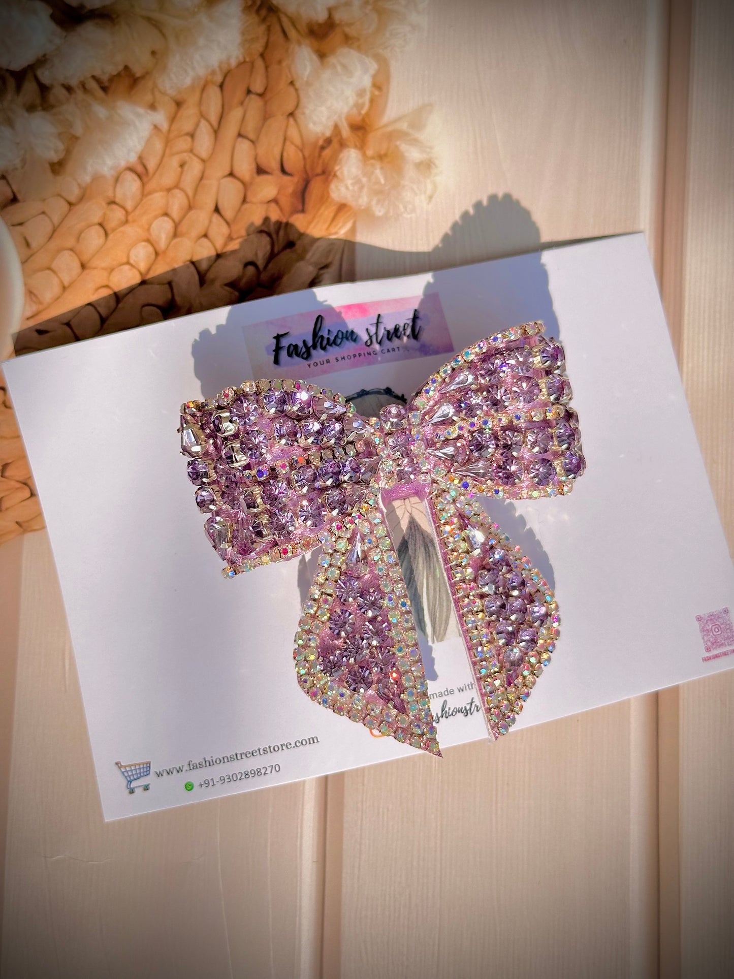 Periwinkle - Bejewelled Bow