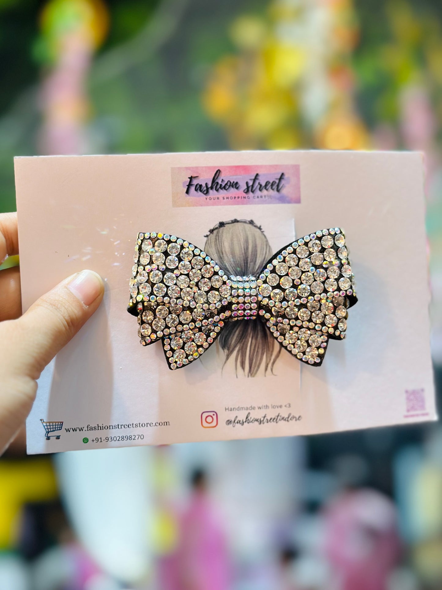 Midnight Sparkle - Bejewelled Bow