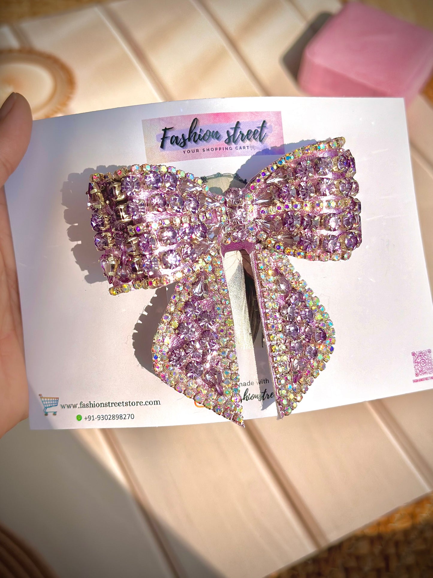 Periwinkle - Bejewelled Bow