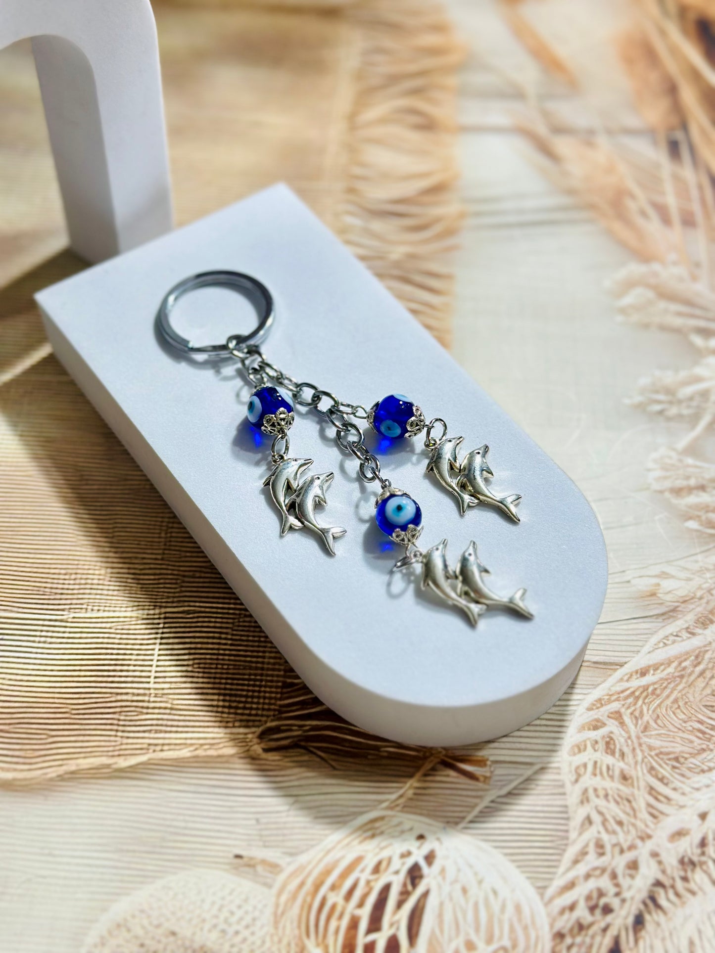 Dolphin Evil eye keychain