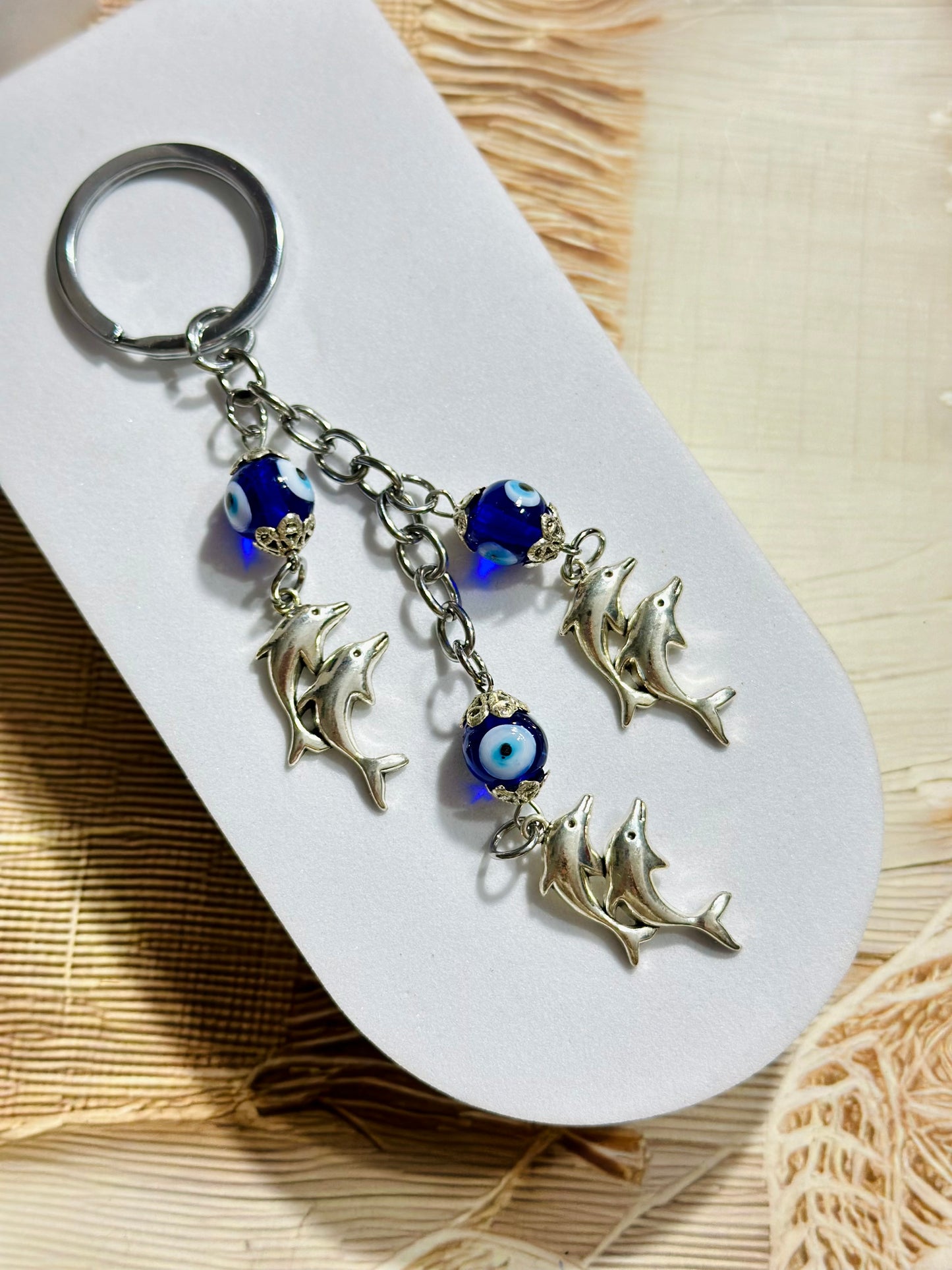 Dolphin Evil eye keychain