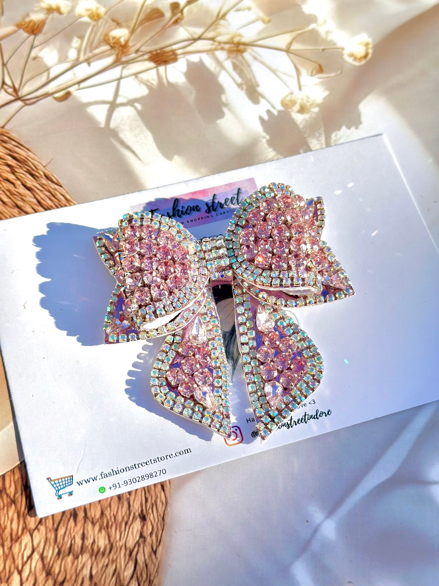 Blushie - Bejewelled Bow