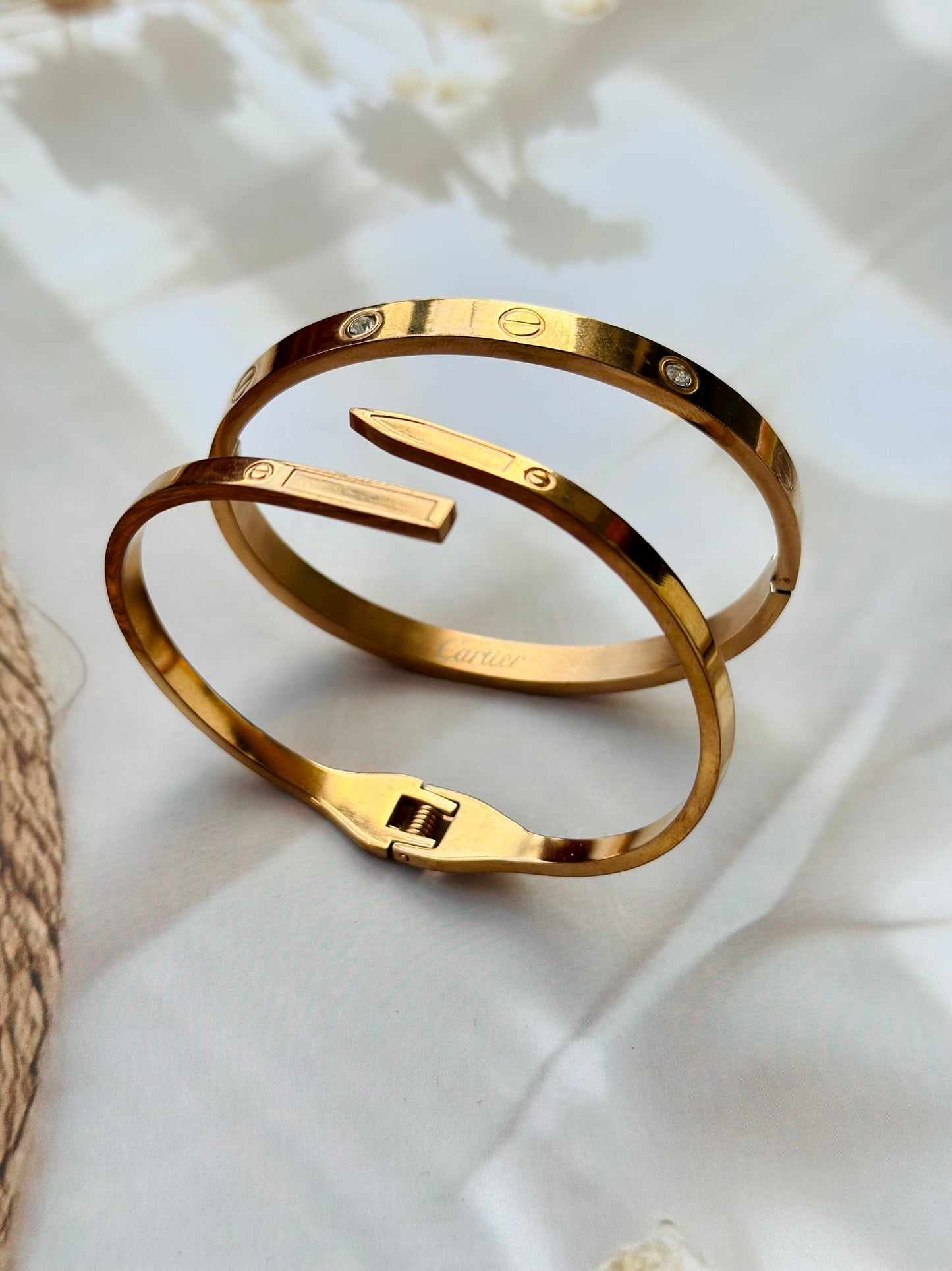The Cartier Stack - Anti tarnish bracelets