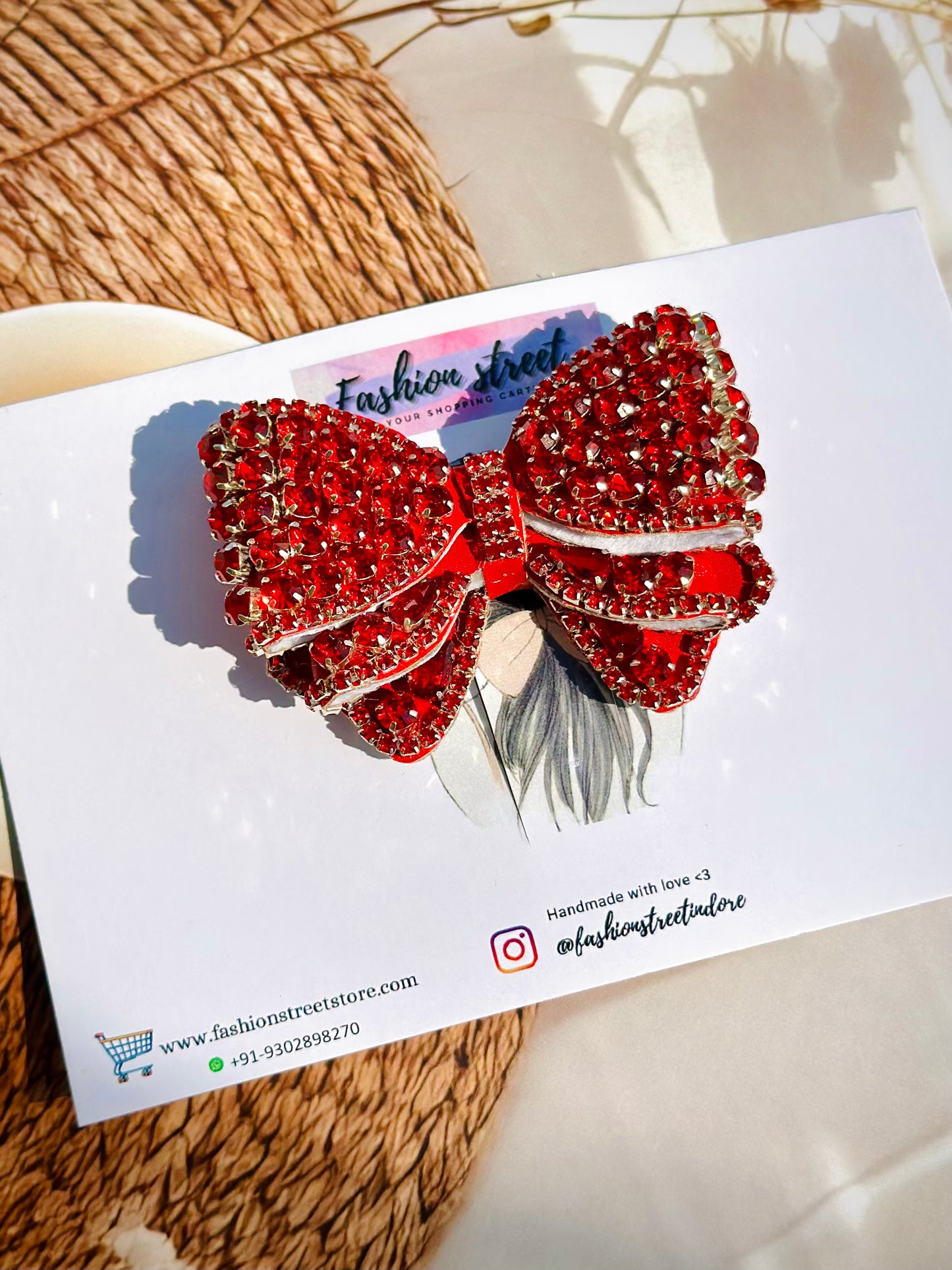 Rubygleam - Bejewelled Bow