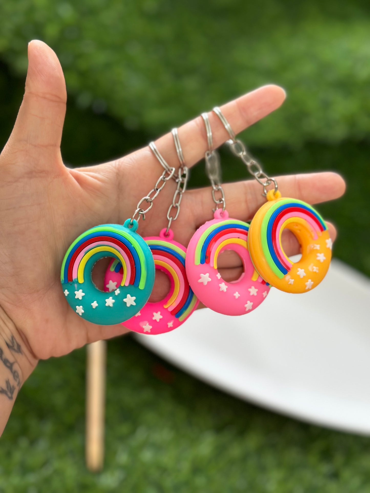 Unicorn Donut Keychain