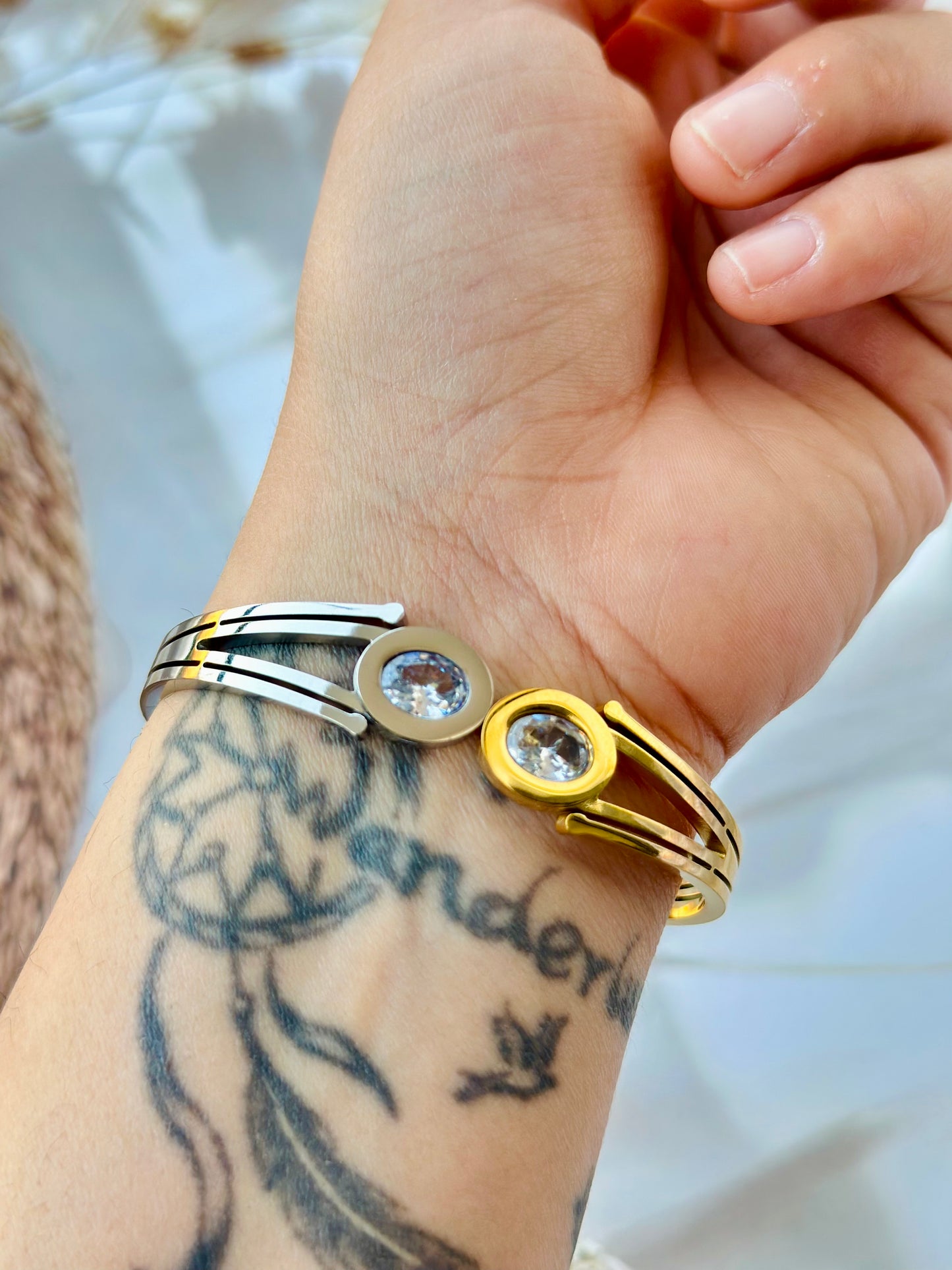Dual stone - Anti tarnish bracelet