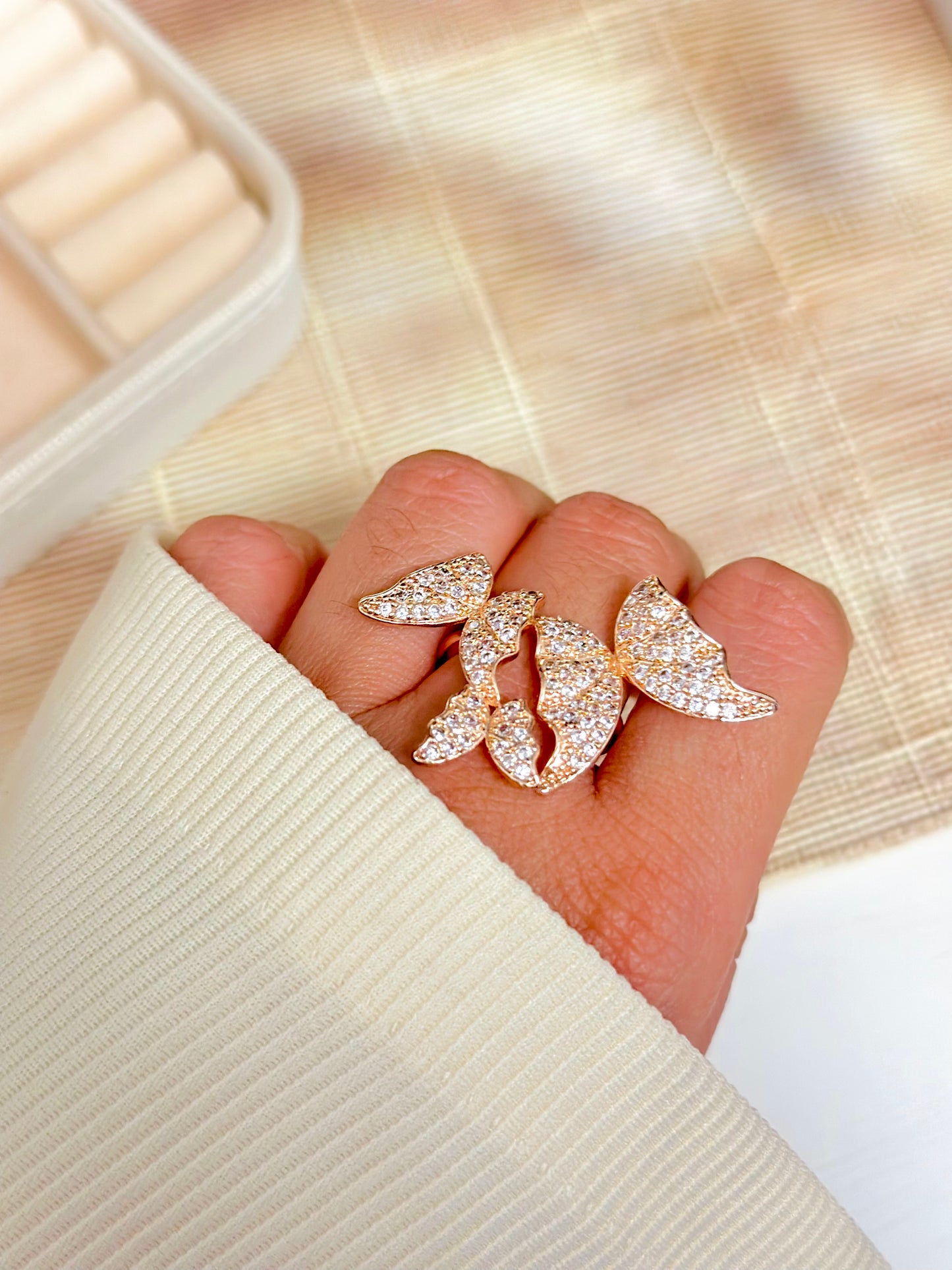 Triple butterfly Ring