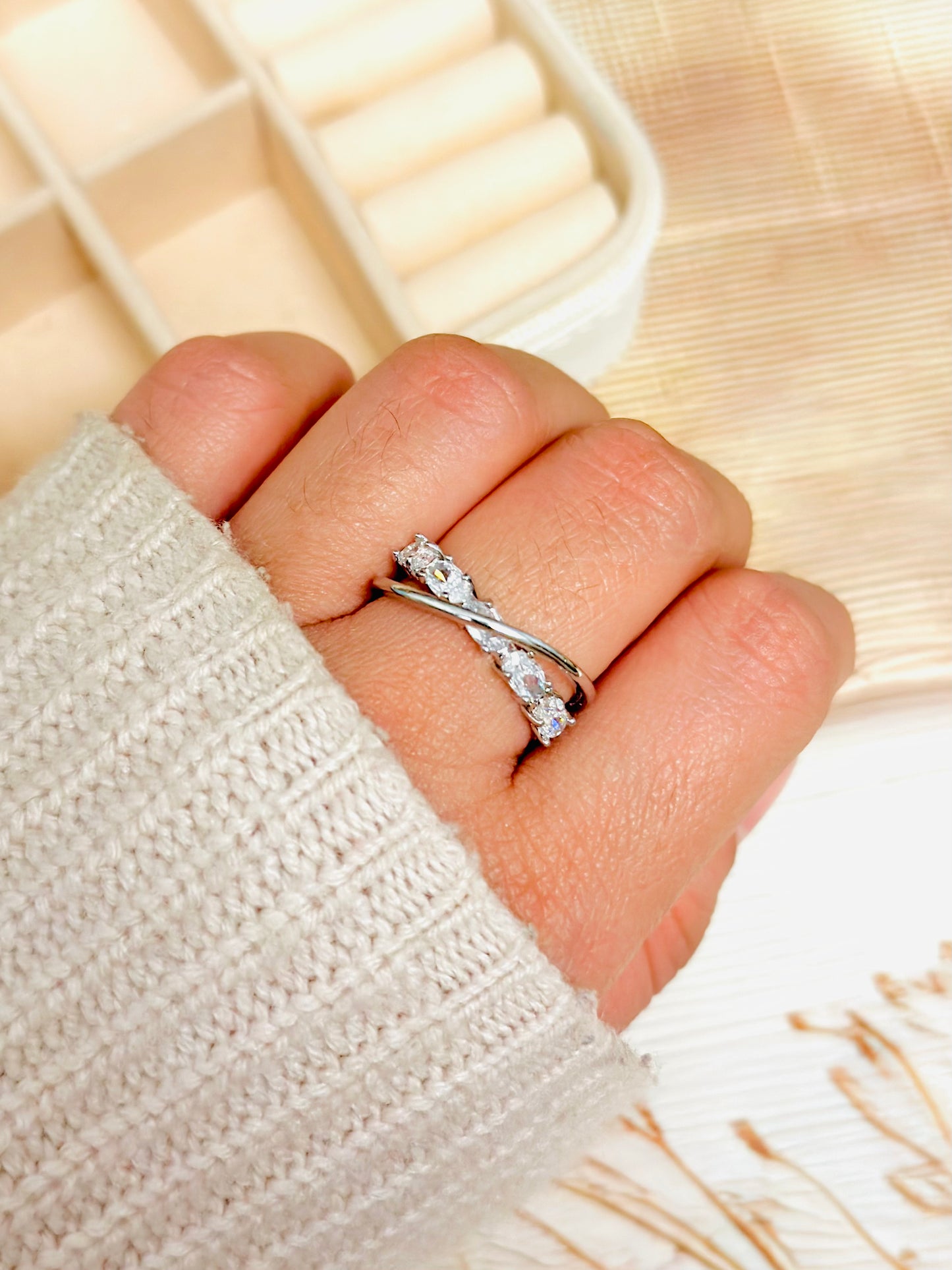 Crystal Loop Ring