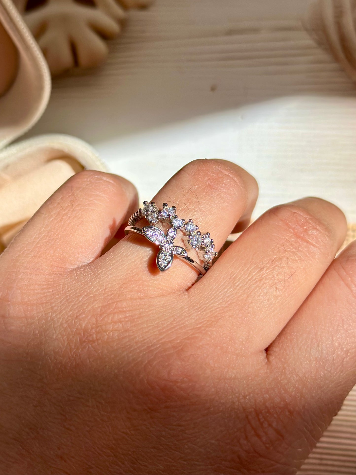 Butterfly tiara Ring