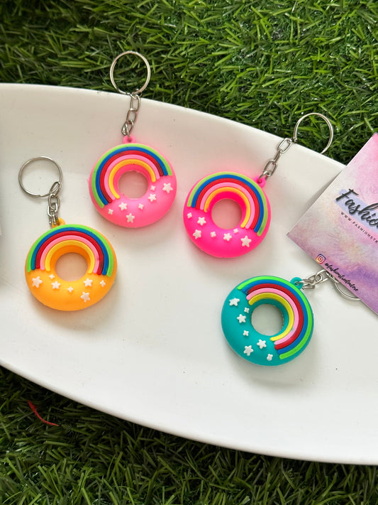 Unicorn Donut Keychain