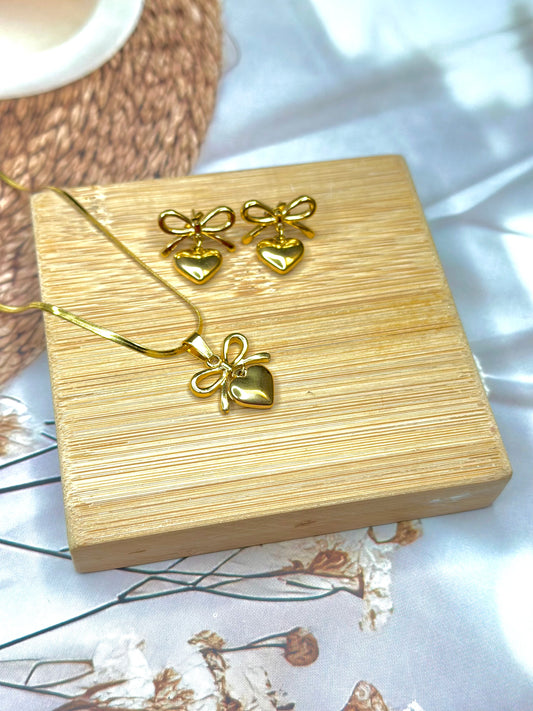 Bow knot necklace set