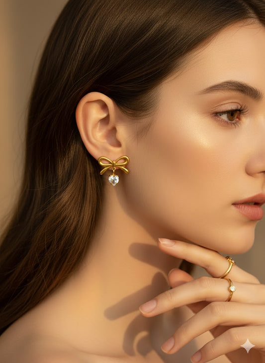 Bow styled earrings