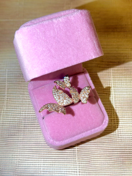 Triple butterfly Ring